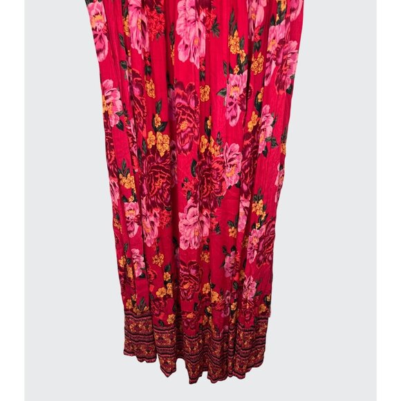 Margaux Riviera Womens Fuschia Floral Bohemian Off the Shoulder Maxi Dress 2X - Picture 10 of 12